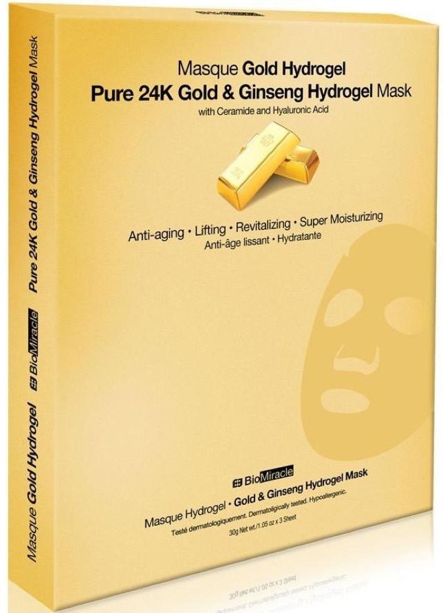 BioMiracle Pure 24K Gold & Ginsenf Hydrogel Mask