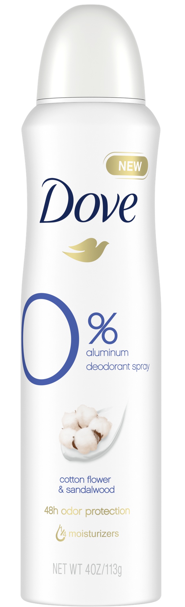 Dove 0% Aluminum Ddeodorant Spray Cotton Flower & Sandalwood