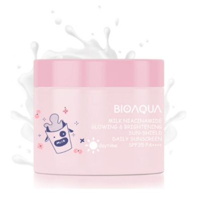 BioAqua Milk Niacinamide Glowing & Brightening Sun-shield Daily Sunscreen SPF35 Pa+++