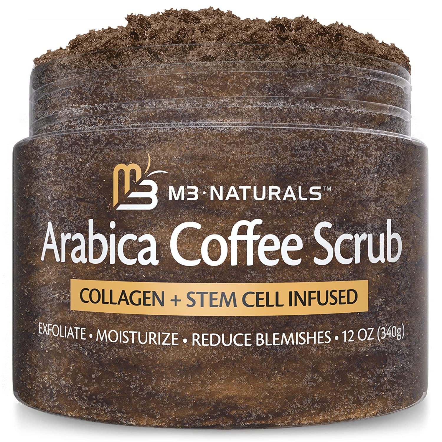 M3 Naturals Arabica Coffee Scrub Collagen & Stem Cell Infused