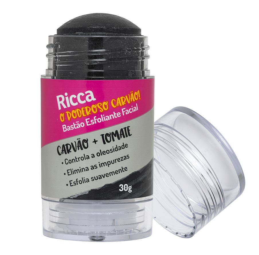 Ricca Bastão Esfoliante Facial - O Poderoso Carvão