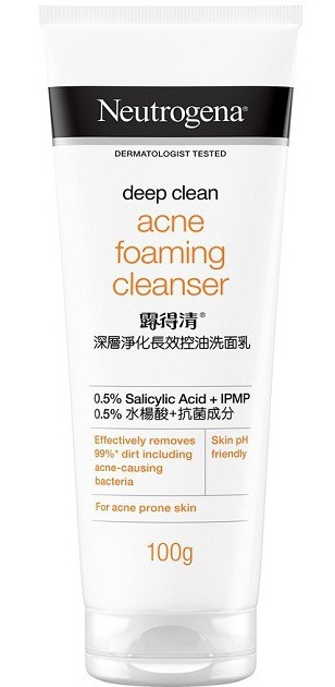 Neutrogena Deep Clean® Facial Cleanser, Salicylic Acid Face Wash