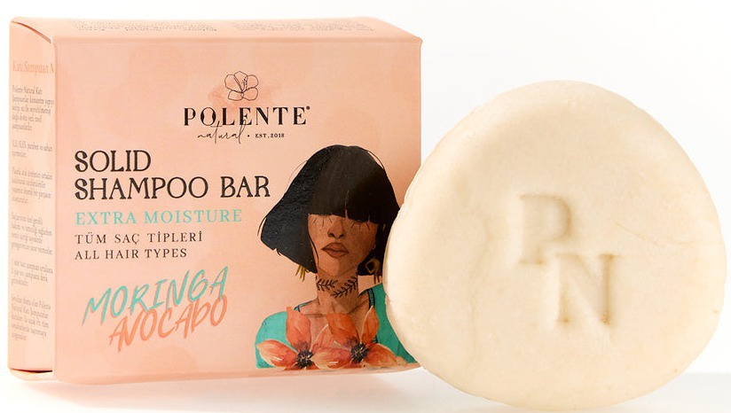 Polente Natural Intense Moisture Solid Shampoo (Moringa-Avocado)