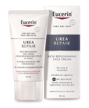 Eucerin Urea Repair Rich Replenishing Face Cream 5% Urea + Ceramides
