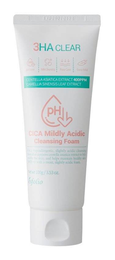 Esfolio 3HA Clear Cica Mildly Acidic Cleansing Foam