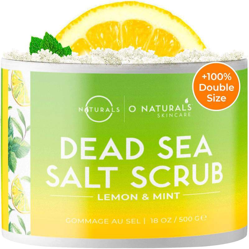 O Naturals Dead Sea Salt Scrub Lemon & Mint
