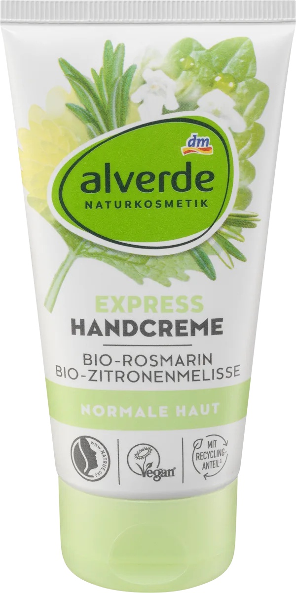 alverde Express Handcreme Bio-Rosmarin Bio-Zitronenmelisse