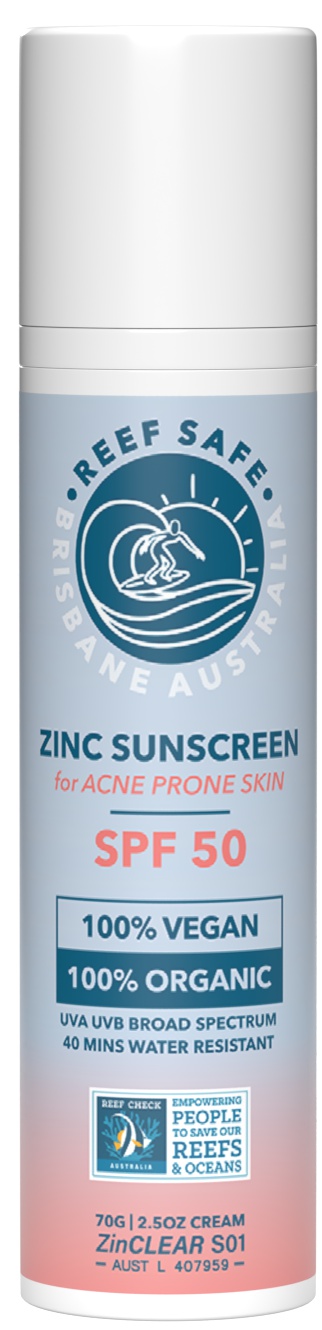 Reefsafe Reef Safe Zinc Sunscreen For Acne Prone Skin SPF50