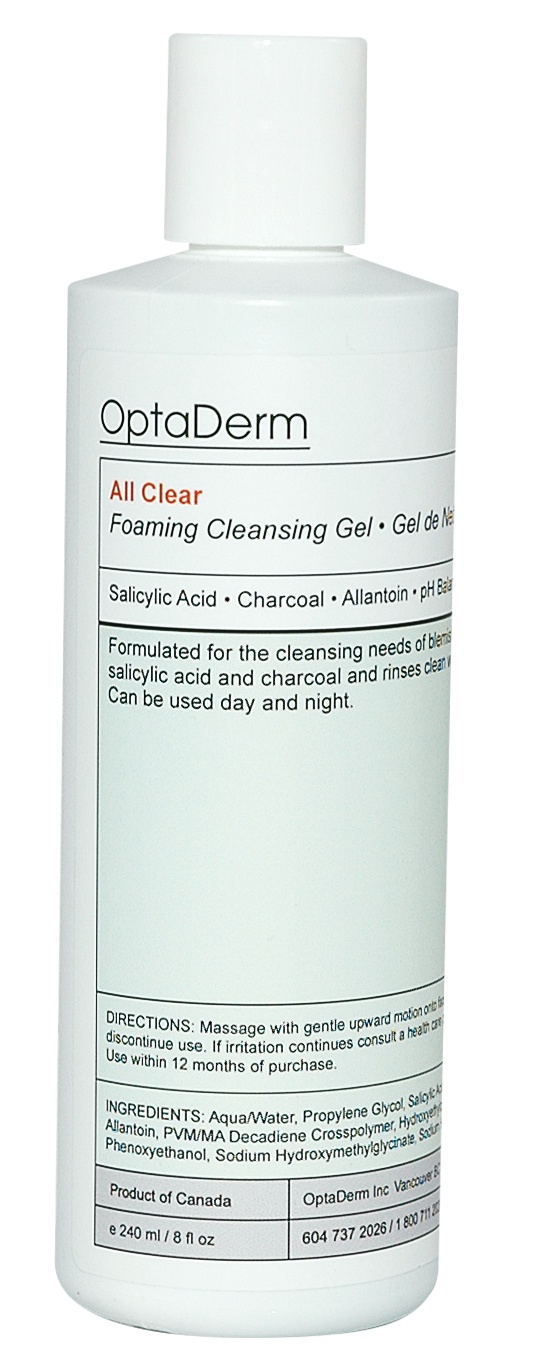 Optaderm All Clear Foaming Cleansing Gel