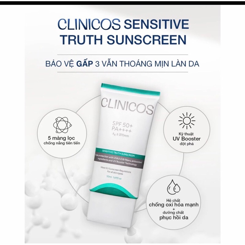 Clinicos Sensitive Truth Sunscreen SPF 50 PA++++