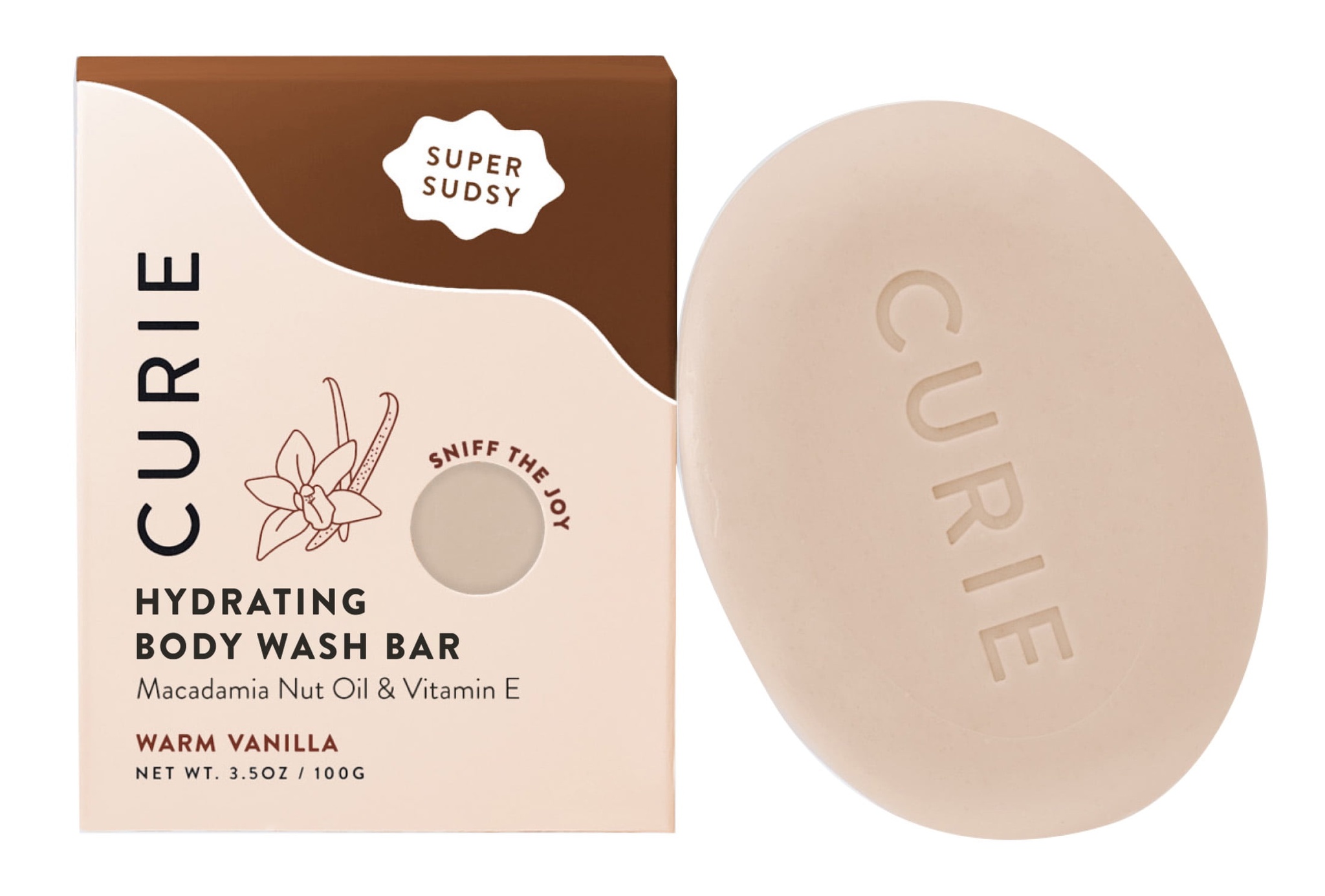 Curie Hydrating Warm Vanilla Body Wash Bar