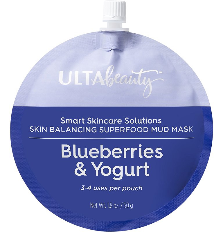 ULTA Beauty Smart Skin Care Solutions Skin Balancing Superfood Mud Mask.  Blueberries & Yogurt