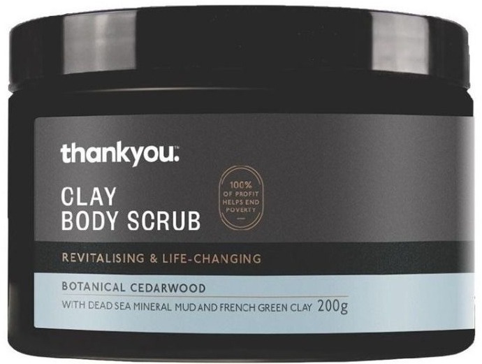Thankyou Botanical Cedarwood Clay Body Scrub