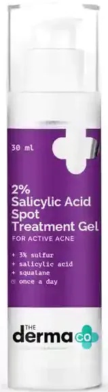 The derma CO 2% Salicylic Acid Spot Treatment Gel With 3% Sulfur