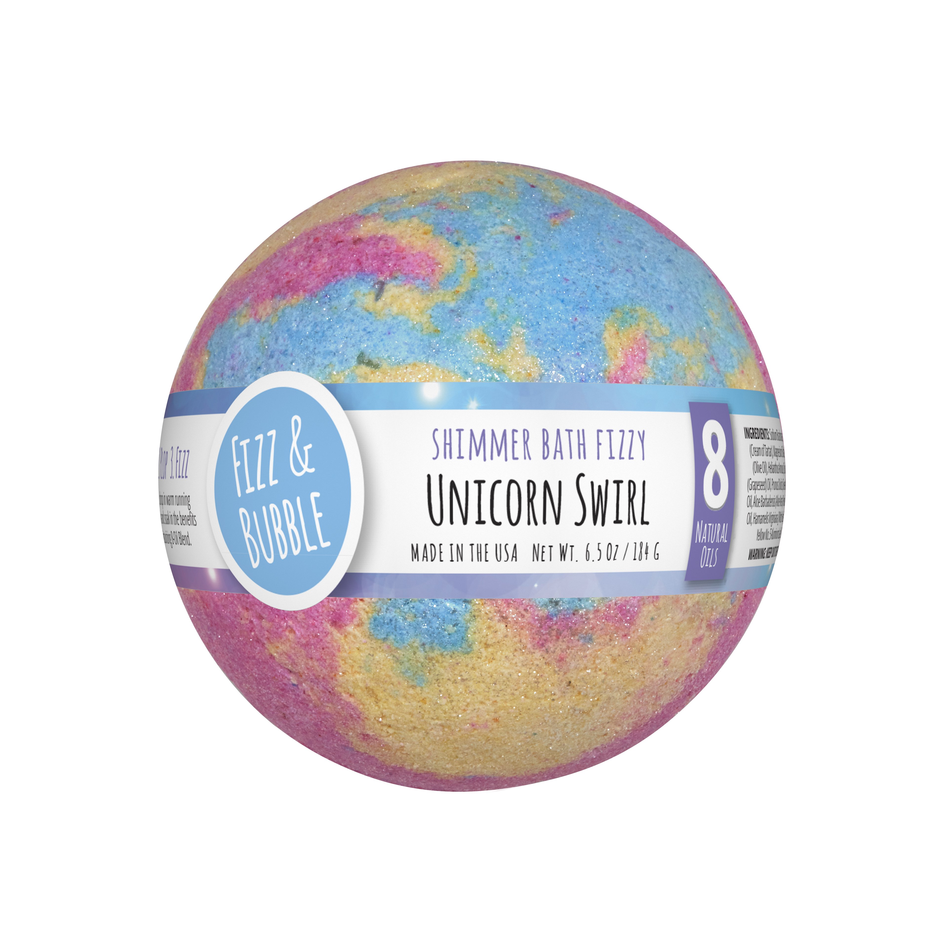 Fizz & Bubble Unicorn Swirl Shimmer Large Bath Fizzy