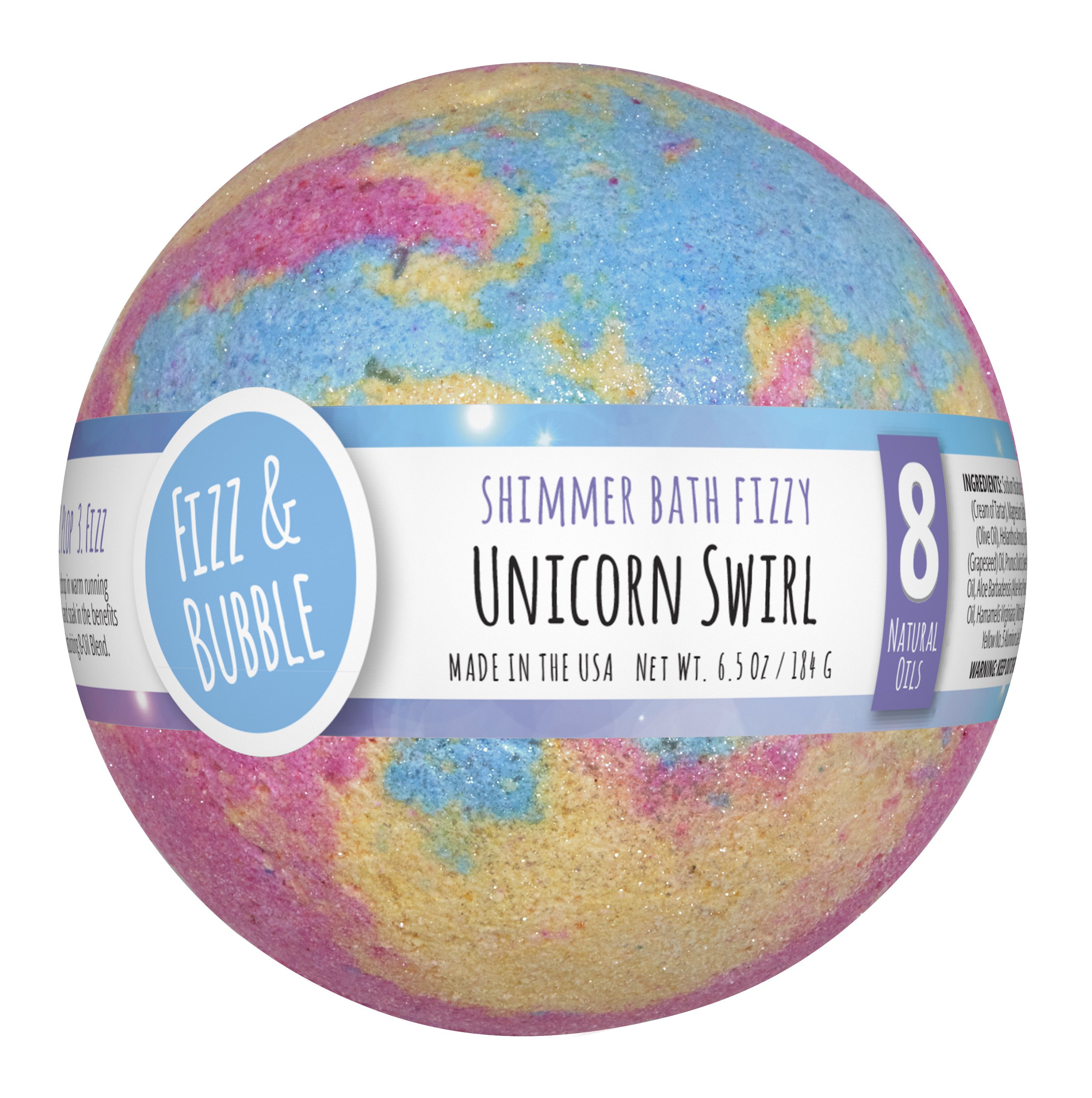 Fizz & Bubble Unicorn Swirl Shimmer Large Bath Fizzy