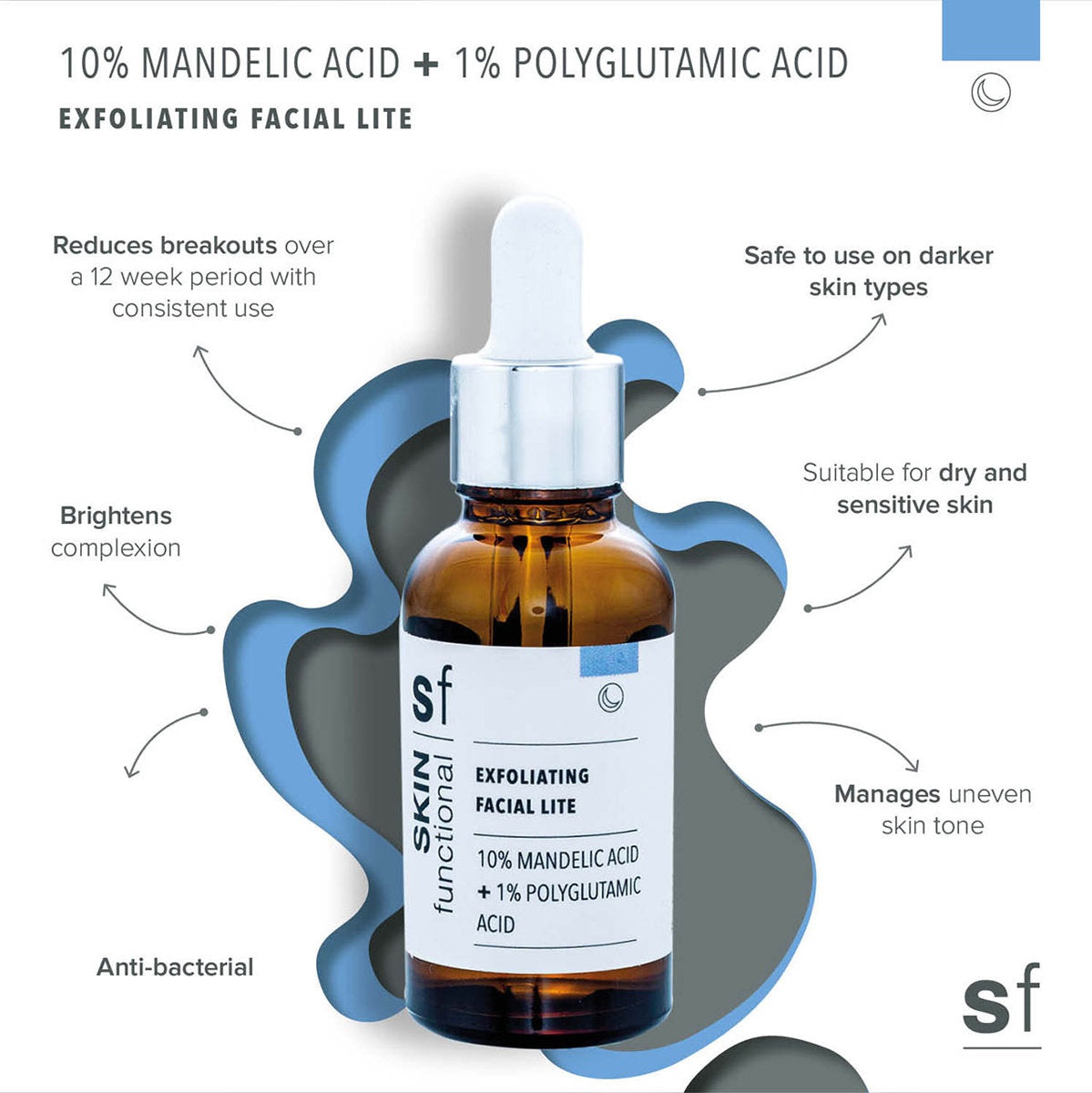 Skin Functional Exfoliating Facial Lite 10% Mandelic Acid + 1% Polyglutamic Acid