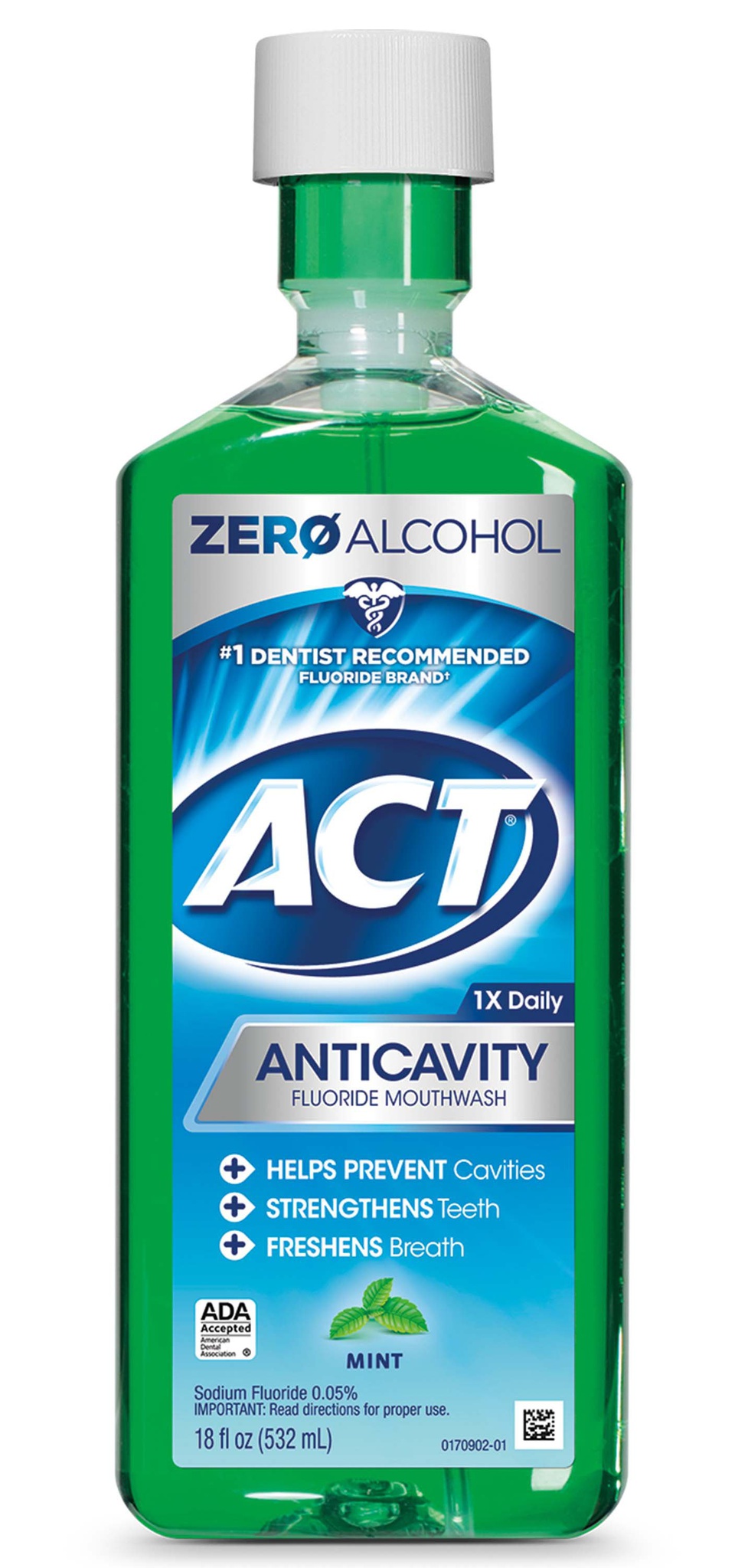 ACT Anti-cavity Flouride Mouthwash - Mint