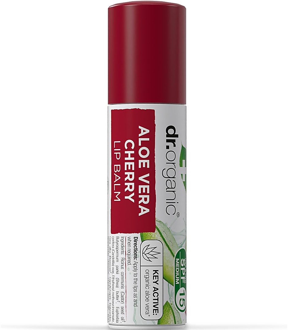 Dr Organic Aloe Vera Cherry Lip Balm