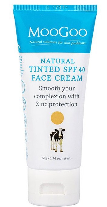 MooGoo Natural Tinted SPF 40 Face Cream