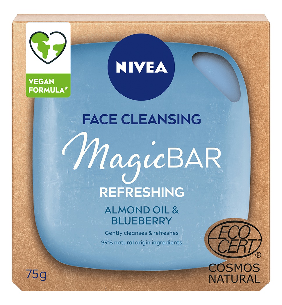 Nivea Magicbar Refreshing Vegan Face Cleansing Bar Almond Oil