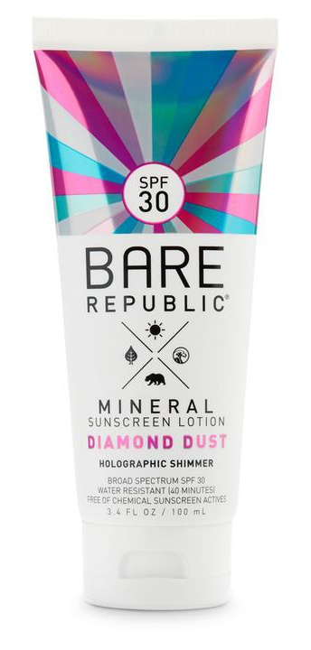 Bare Republic Mineral Sunscreen Lotion Diamond Dust Holographic Shimmer