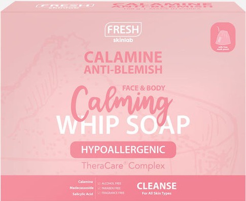 Fresh Skinlab Calamine Anti Blemish Calming Whip Soap 100g