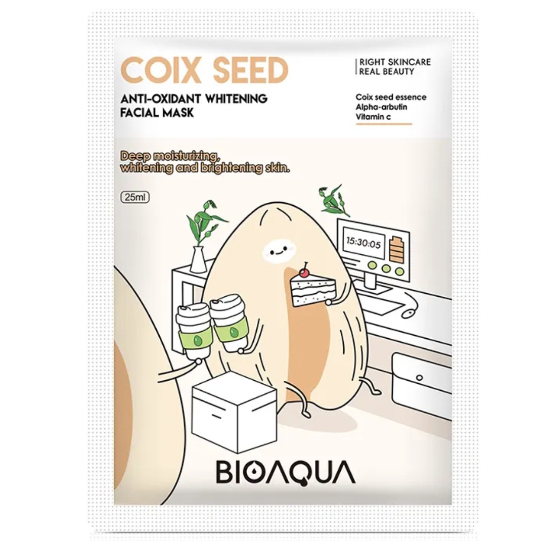 BioAqua Coix Seed Anti-oxidant Whitening Facial Mask