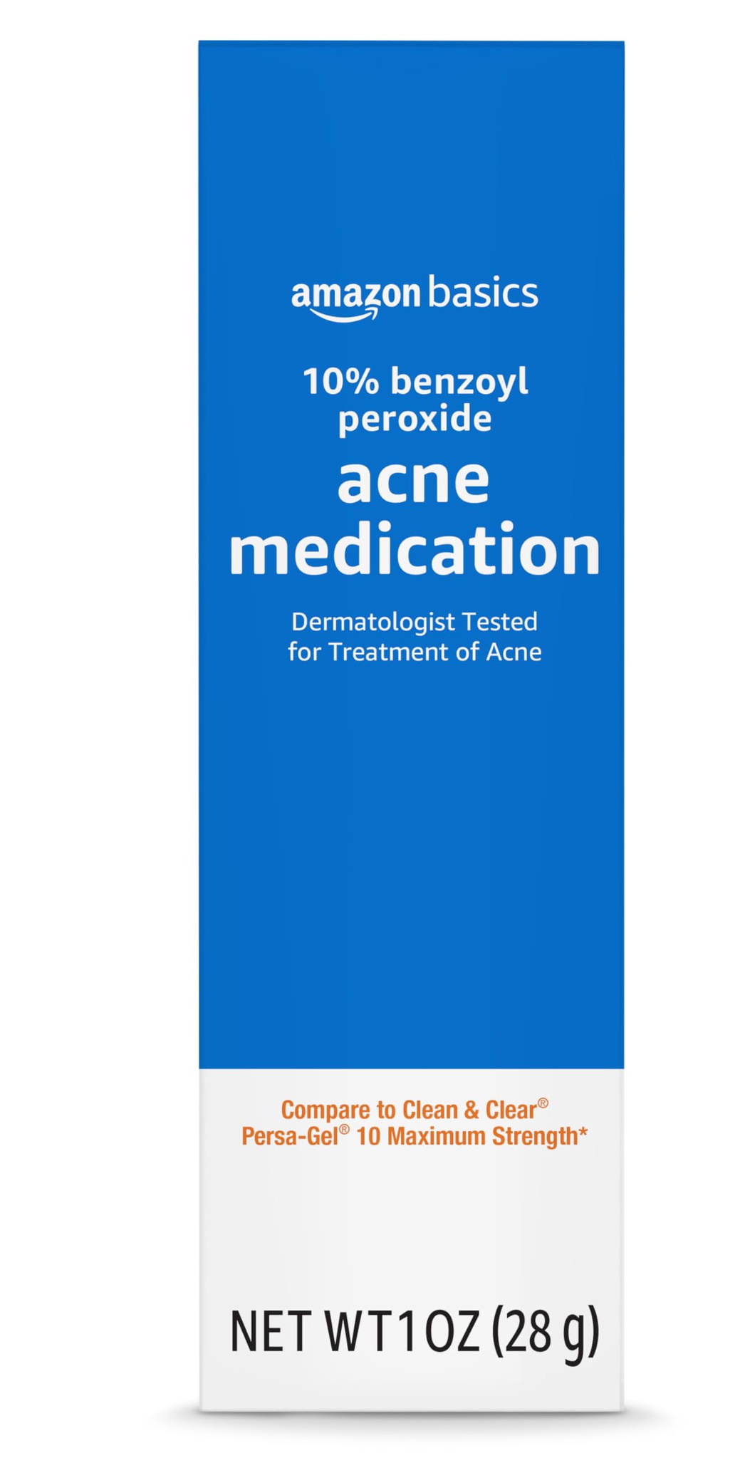 Amazon Basics 10% Benzoyl Peroxide Acne Medication, Maximum Strength