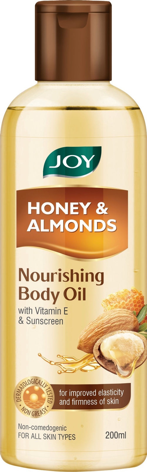 Joy Honey & Almonds Nourishing Body Oil, With Vitamin E & Sunscreen