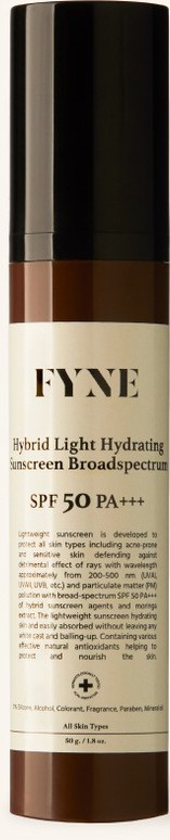 Fyne Hybrid Light Hydrating Sunscreen Broadspectrum Spf 50 Pa+++