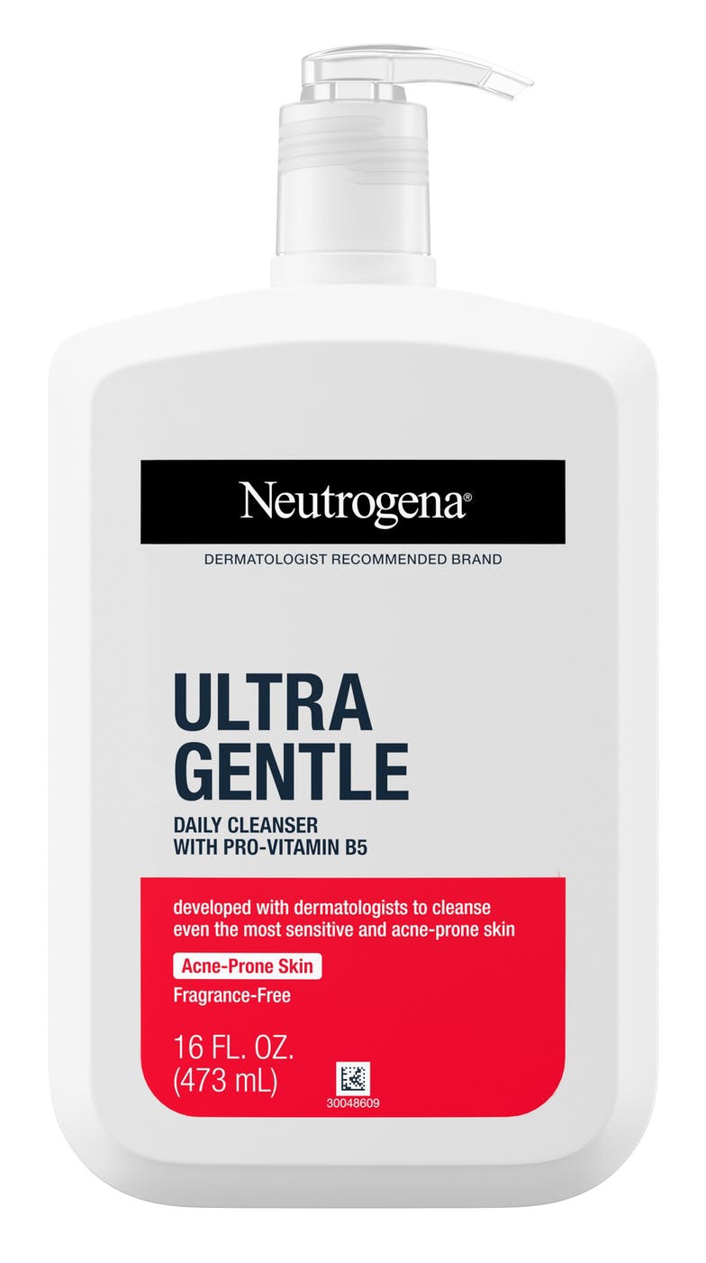 Neutrogena Ultra Gentle Daily Cleanser For Acne Prone Skin, Fragrance-Free