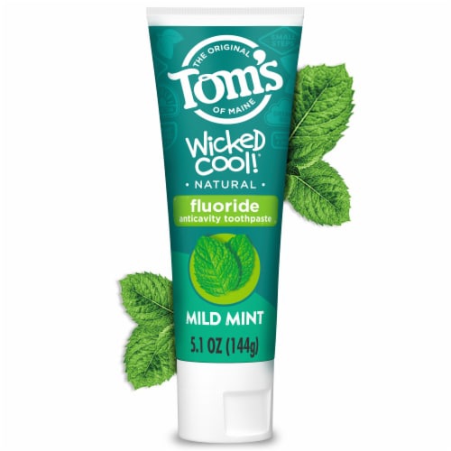 tom’s of maine Wicked Cool - Natural Fluoride Anticavity Toothpaste - Mildmint