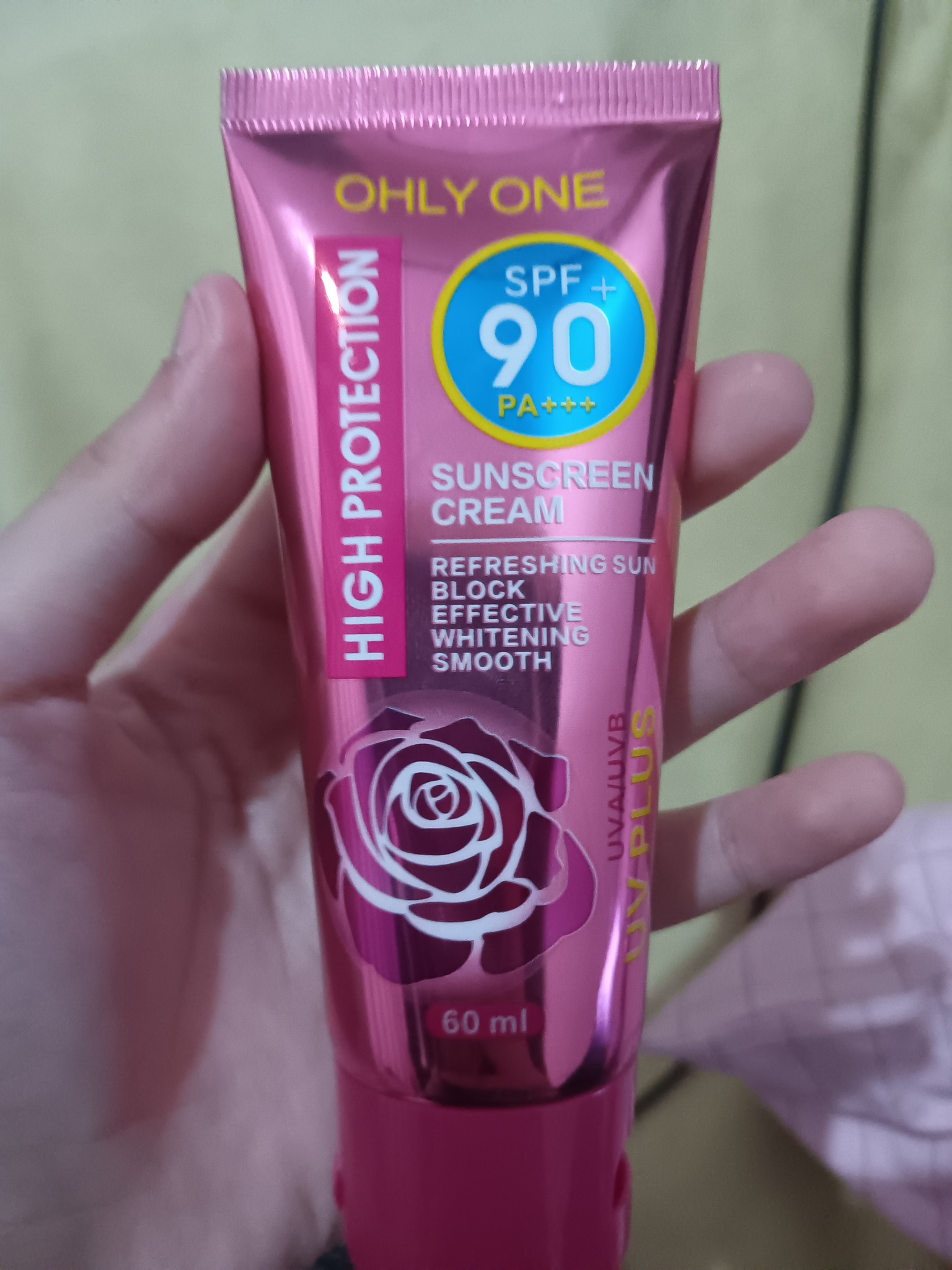 Ohly One SPF+ 90 Pa+++ High Protection  Sunscreen Cream  Refreshing Sun Block Effective Whitening Smooth  Hva/UVB  UV Plus