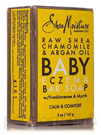 Shea Moisture Raw Shea Chamomile & Argan Oil Baby Eczema Bar Soap W/ Frankincense And Myrrh