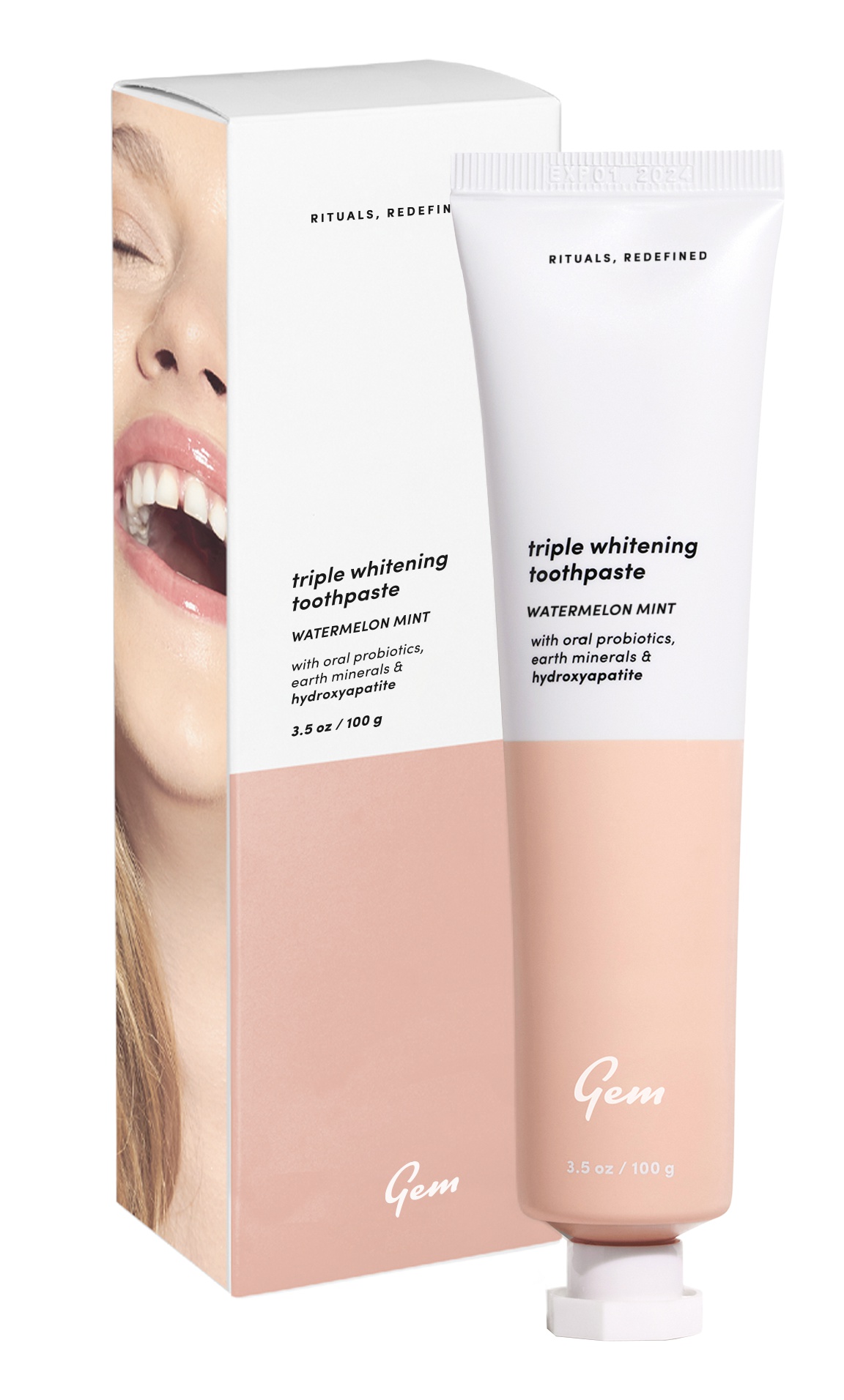 Gem Triple Whitening Toothpaste - Watermelon Mint