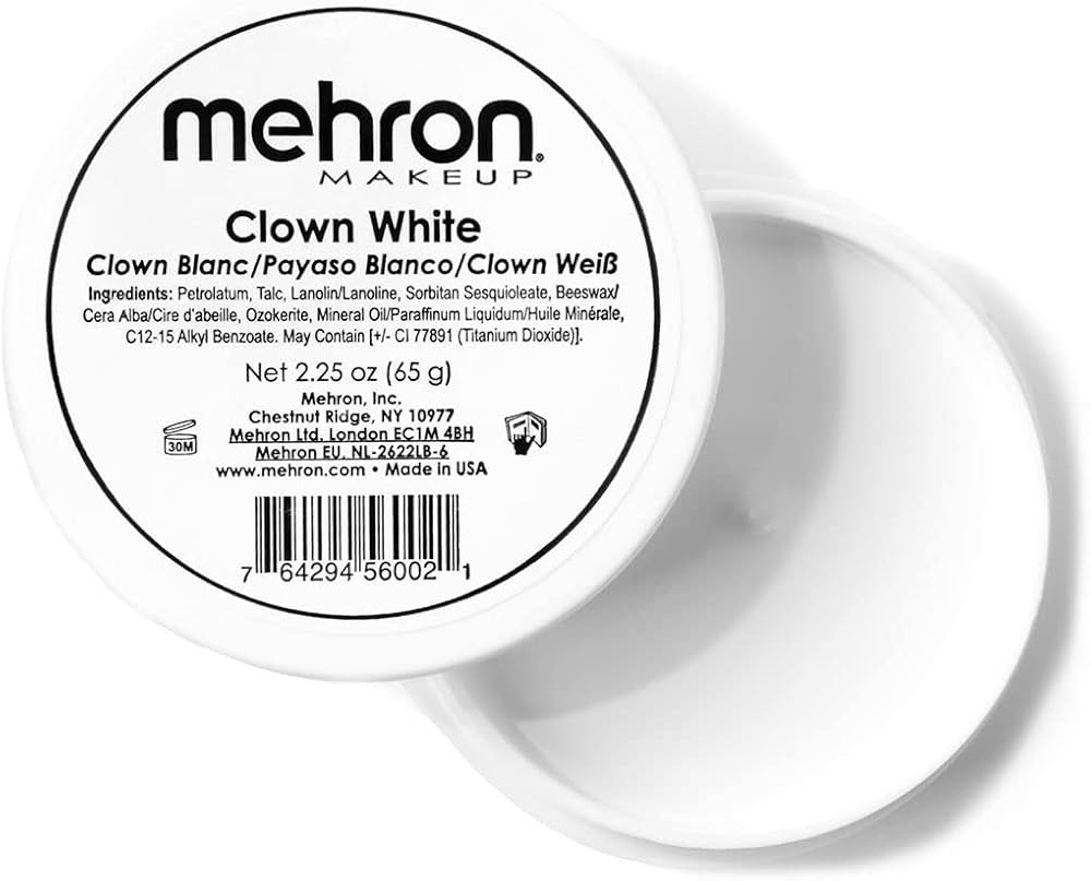 Mehron Clown White Professional Face Paint Cream