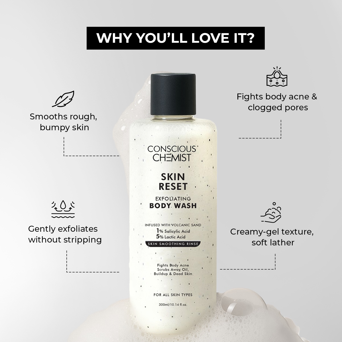 Conscious Chemist Skin Reset Exfoliating Bodywash
