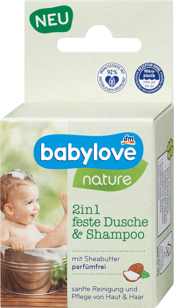 Babylove Nature 2in1 Feste Dusche & Shampoo