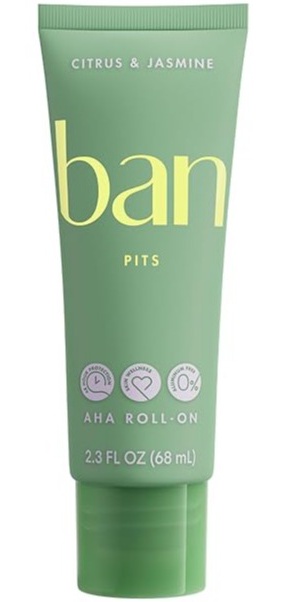 Ban Aluminum Free, Baking Soda Free, AHA With Prebiotics, Roll-on Deodorant, Citrus & Jasmine