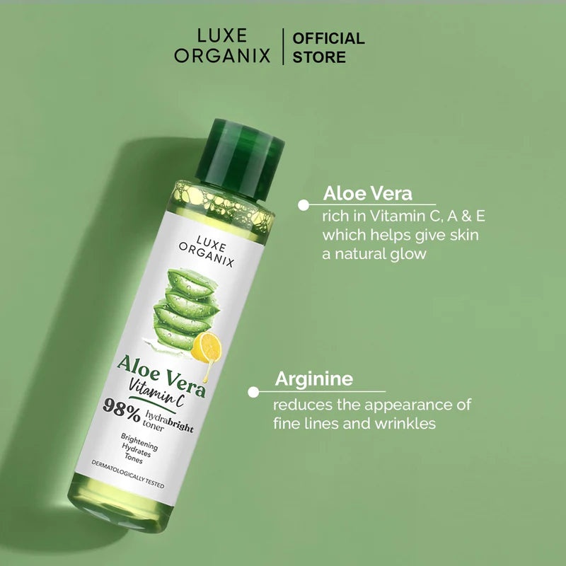 Luxe Organix Aloe Vera 98% Vitamin C Hydrabright Toner