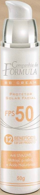 Companhia da Formula BB Cream Protetor Solar Facial FPS 50