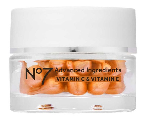 Boots No7 No7 Advanced Ingredients Vitamin C & Vitamin E Facial Capsules 30S