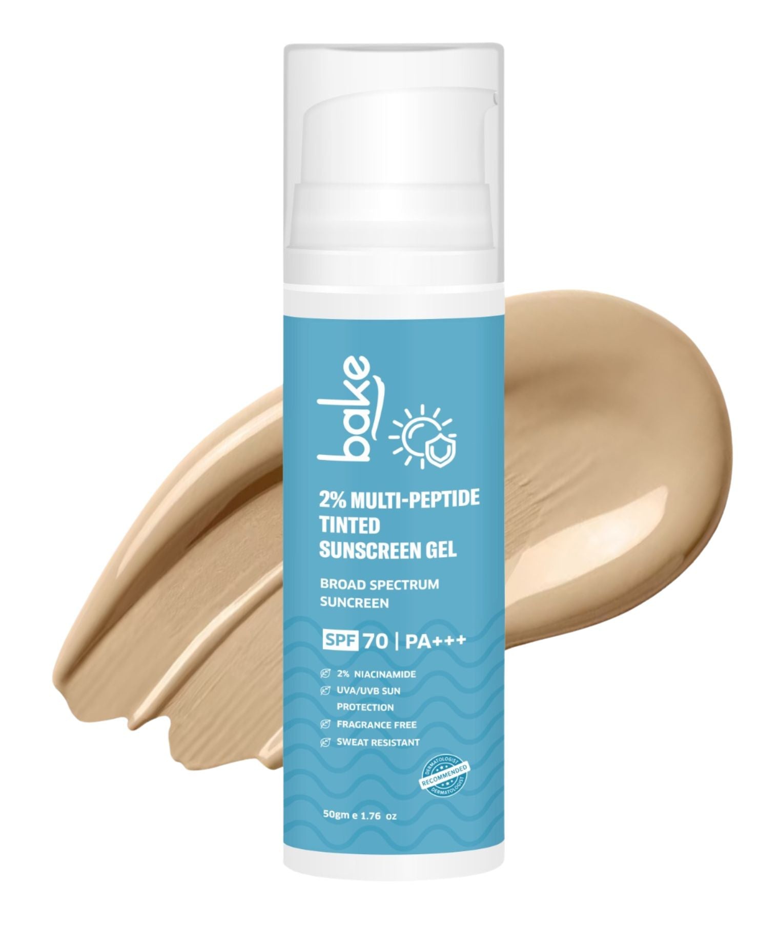 Bake cosmetics Peptide Tinted Sunscreen SPF 70