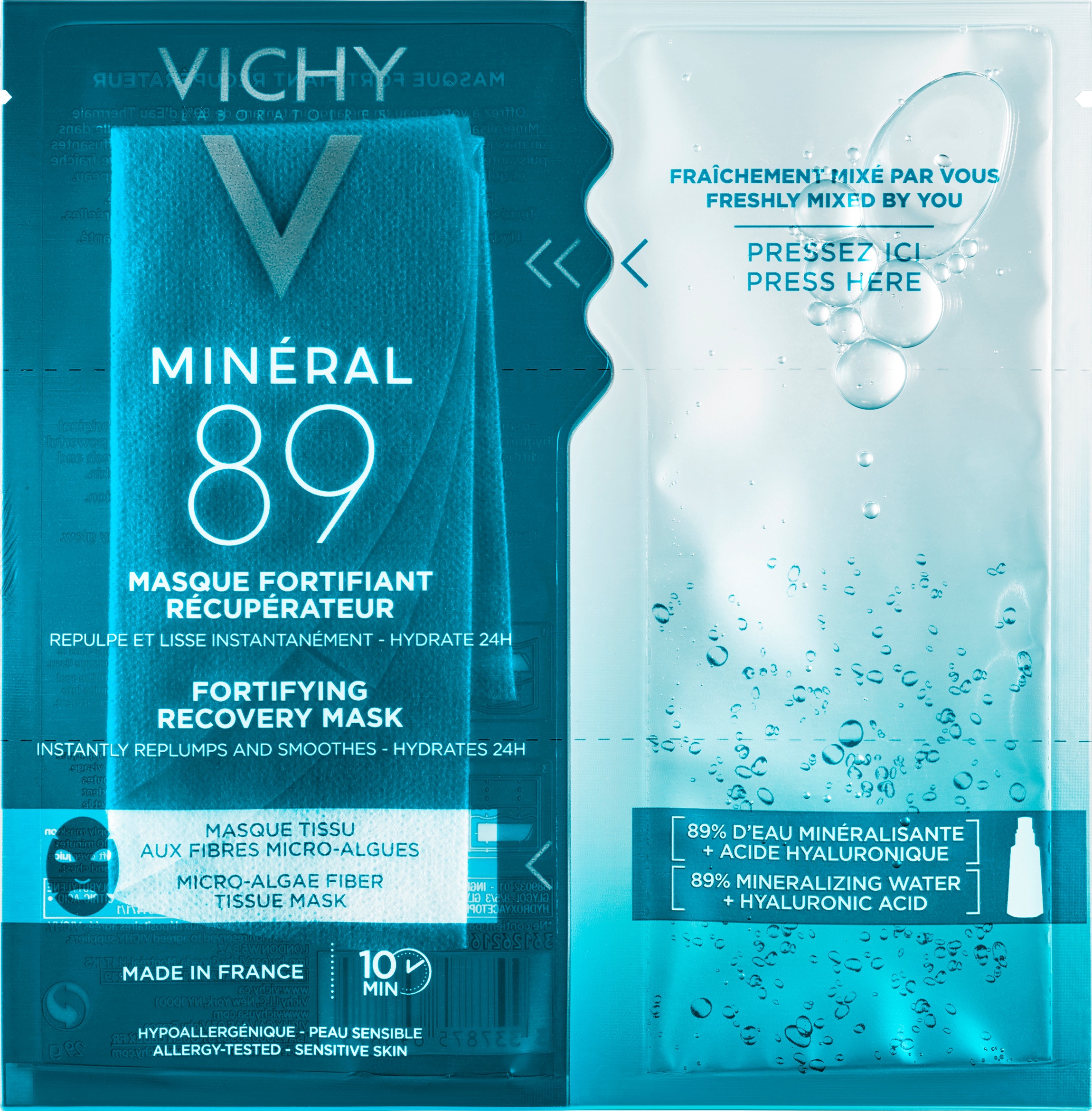 Vichy Minéral 89 Hyaluronic Acid Fortifying Sheet Mask