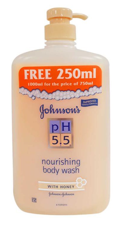 Johnson & Johnsons Johnson's ph 5.5 nourishing body wash with honey