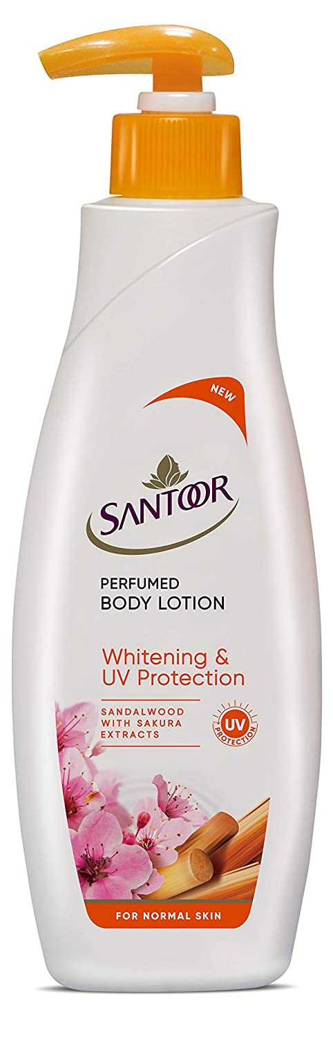 Santoor Perfumed Body Lotion Whitening And Uv Protection