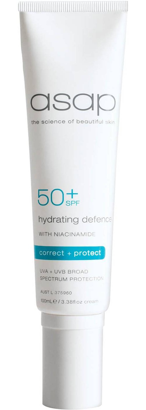 asap 50+ SPF Hydrating Defence With Niacinamide Correct + Protect