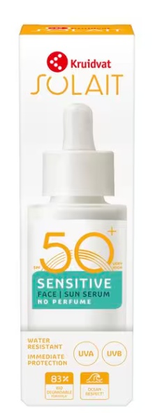 Kruidvat Solait Sensitive SPF50+ Face Sun Serum