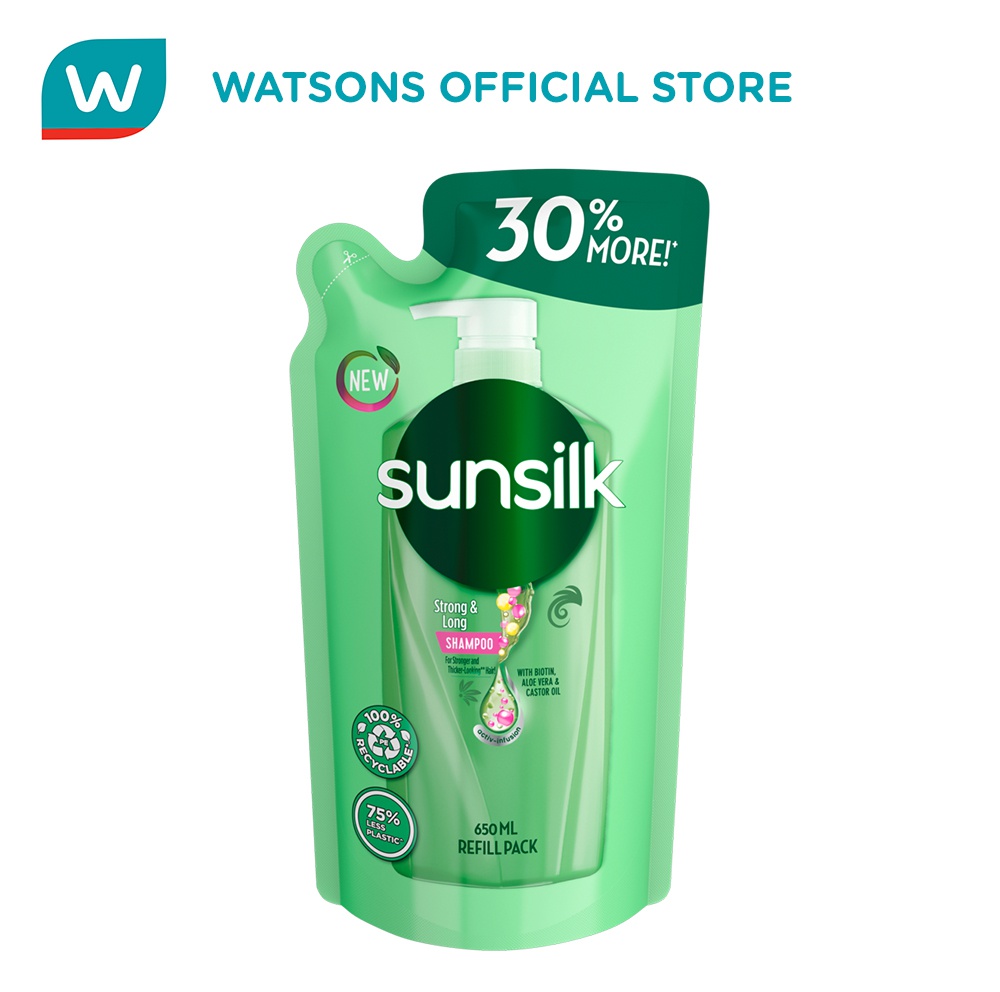 Sunsilk Shampoo Green Strong & Long 650 Ml Doypack